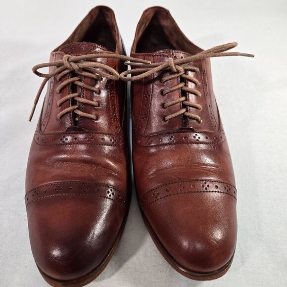 Cole Haan Mackenzie Brown Leather Oxford Shoes - Picture 3 of 16